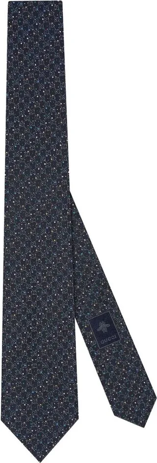 GG dots silk jacquard tie