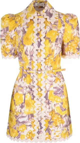 Zimmermann High Tide Ric Rac Mini Dress