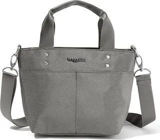 Baggallini Mini Carryall Tote (Sterling Shimmer) Handbags