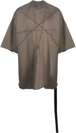 oversize exposed-seams T-shirt
