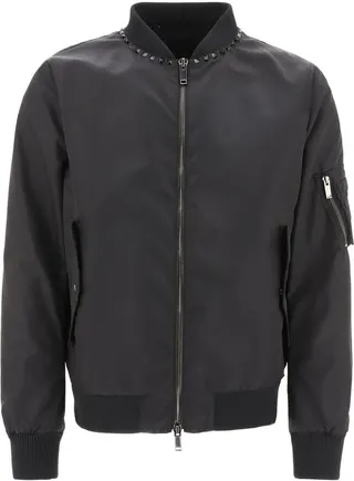 Valentino Zip-Up Long-Sleeved Bomber Jacket