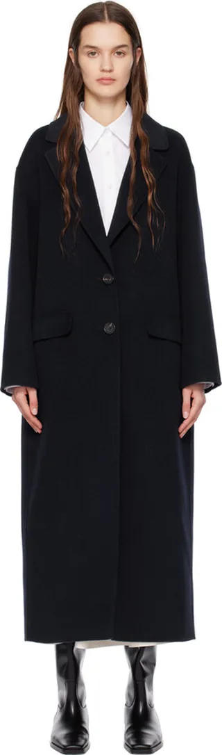 S Max Mara Navy Caterina Coat