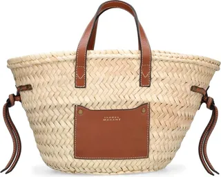 Cadix mini straw tote bag
