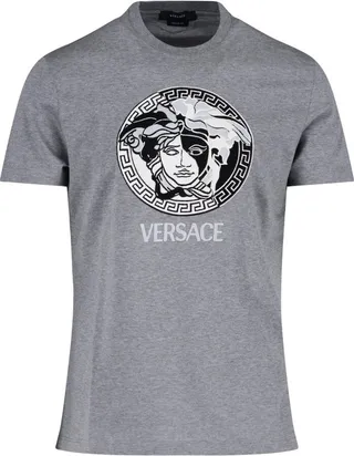 Versace Medusa Printed Crewneck T-Shirt