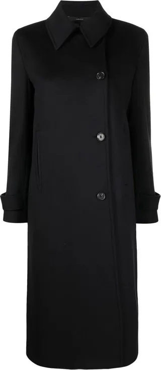 Single-Breasted Wool-Blend Coat