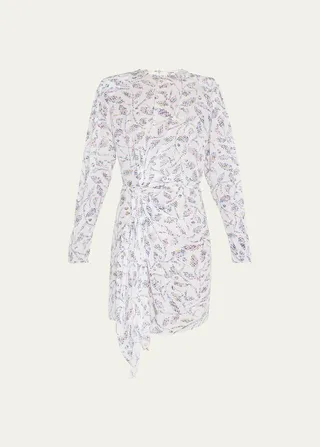 Dulce Printed Long Sleeve Mini Dress