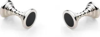 Deakin & Francis - Deakin & Francis Sterling Silver Dumbbell Cufflinks With Onyx Inlay Ends