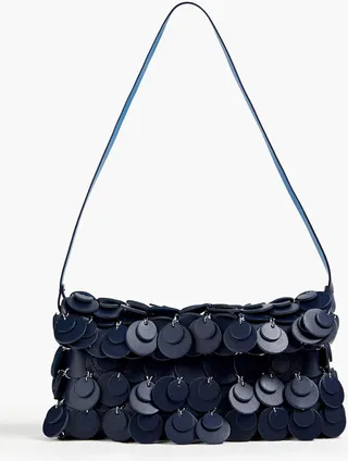 Sphere leather chainmail shoulder bag