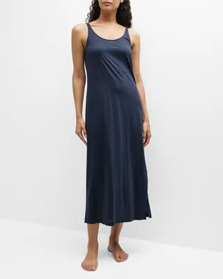 Laura Side-Slit Cotton-Modal Nightgown