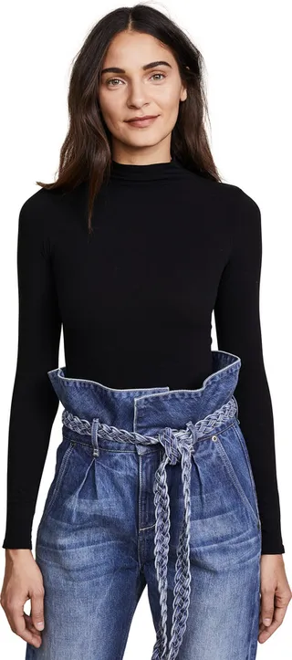 Commando Ballet Mock Neck Thong Bodysuit