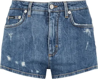 Dolce & Gabbana Distressed Stretch-denim Shorts