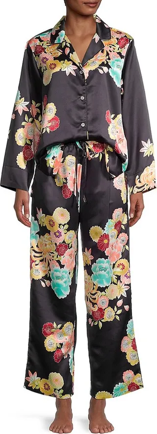 2-Piece Satin Pajama Set