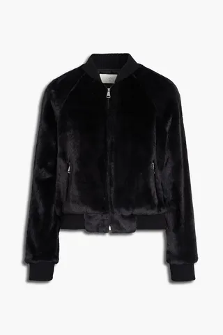 Fey faux fur bomber jacket
