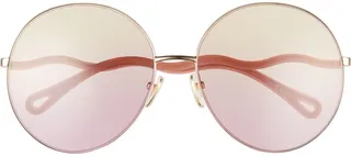 62mm Round Sunglasses
