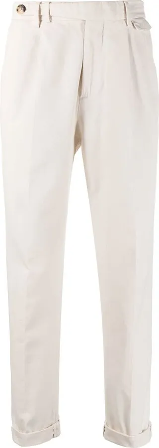 Straight-Leg Cropped Trousers