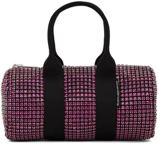 Alexander Wang Pink Crystal Mesh Mini Cruiser Duffle Bag