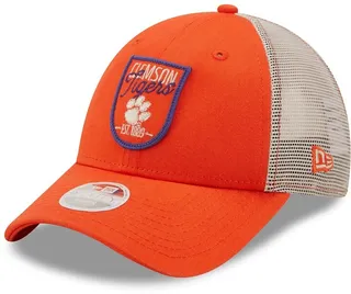Women's New Era Orange Clemson Tigers Retro State Trucker 9FORTY Snapback Hat