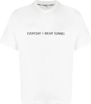 slogan-print cotton T-shirt