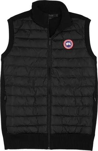 Canada Goose Hybridge Knit Quilted Shell And Wool Gilet