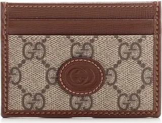 Gucci Logo Patch Monogram Print Cardholder