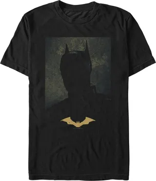Men's The Batman Silhouette Portrait T-Shirt - Black - 3X Large