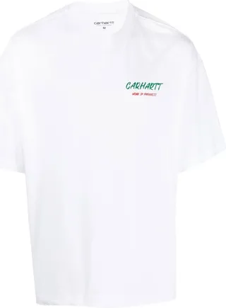 logo-print organic cotton T-shirt
