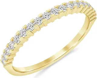 14K Yellow Gold & 0.16 TCW Diamond Half Eternity Band