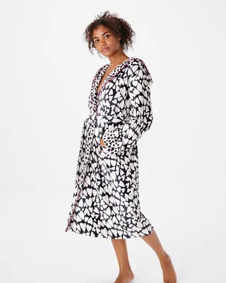Heart Dressing Gown in Black