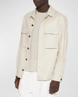 Men's Linen Overshirt