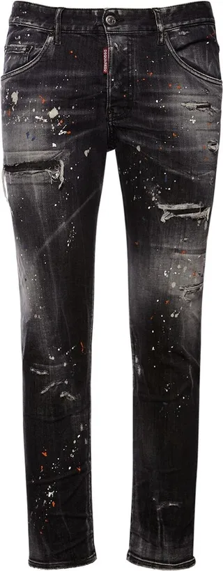 Skater stretch black denim jeans