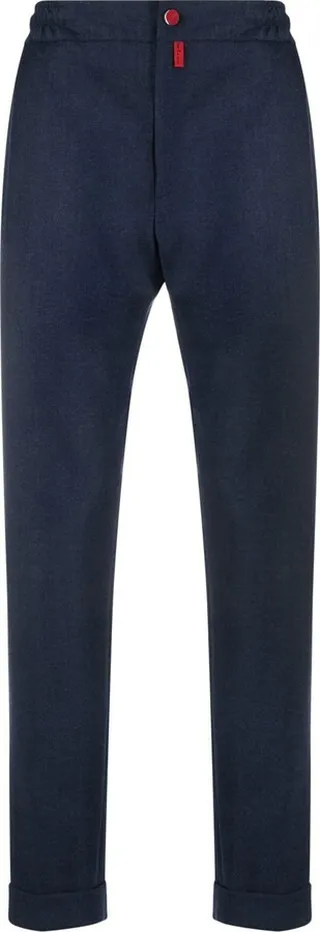 Elasticated Straight-Leg Trousers