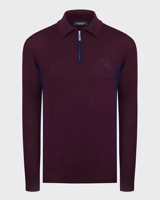 Men's Eagle Wool Quarter-Zip Sweater