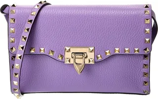 Valentino Rockstud Small Grainy Leather Crossbody