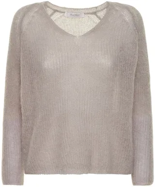 Tequila mohair blend V neck sweater