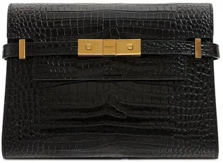 Small Manhattan embossed leather bag