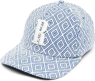 Blue Jacquard R Logo Baseball Cap