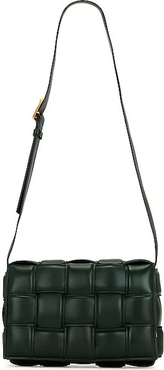 Bottega Veneta Padded Cassette Crossbody Bag in Dark Green