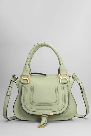 Shoulder Bag In Green Leather