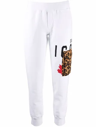 Leopard-Print Sweat Pants