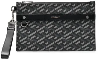 Monogram-Pattern Clutch Bag