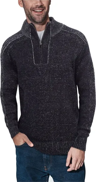 X-Ray Men's Quarter-Zip Pullover Sweater