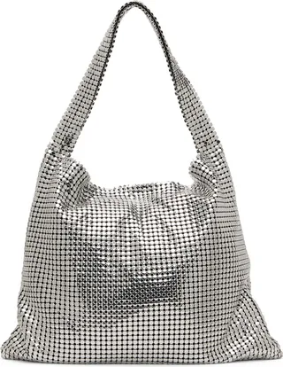 Paco Rabanne Silver Pixel Tote