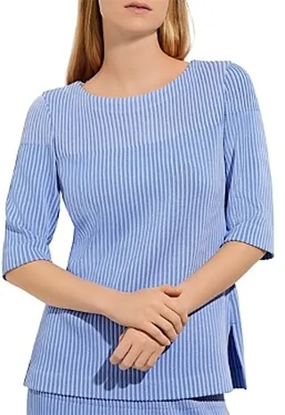 Misook Multi-Stripe Knit Tunic