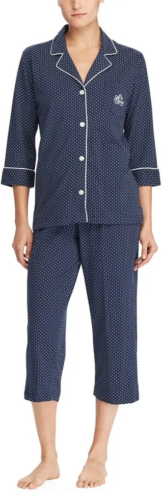 Knit Crop Cotton Pajamas