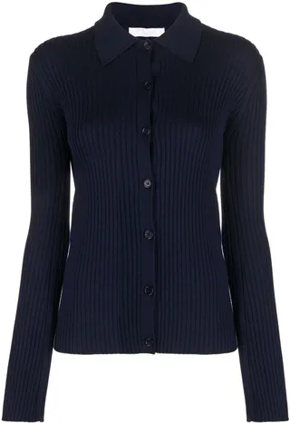 CHLOÉ- Long Sleeve Wool Polo Shirt