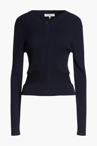 Ribbed-knit cardigan