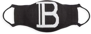 Stretch-Knit Monogram Face Mask