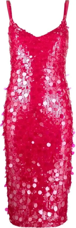 Sequin-Embellished Midi Dress
