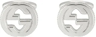 Interlocking G cufflinks in silver