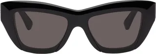 Bottega Veneta Black Cat-Eye Sunglasses